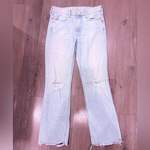 MOTHER "The Dutchie Ankle" In Nice Shot Lightwash Distressed Size 26